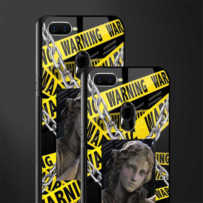 caution glass case for oppo f9f9 pro image-2