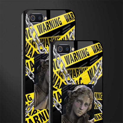 caution glass case for realme c2 image-2