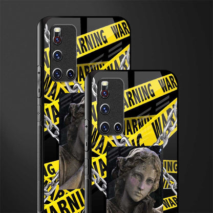 caution glass case for vivo v19 image-2