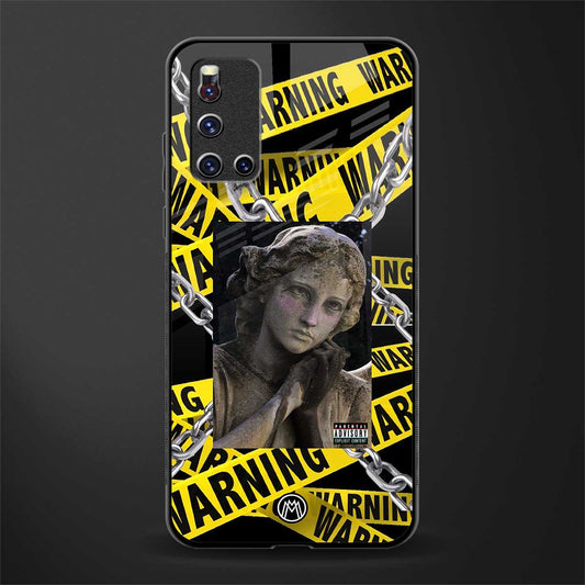 caution glass case for vivo v19 image