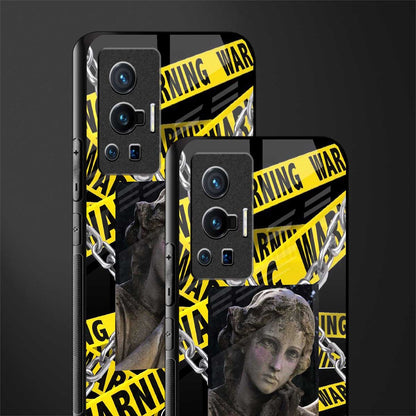 caution glass case for vivo x70 pro image-2