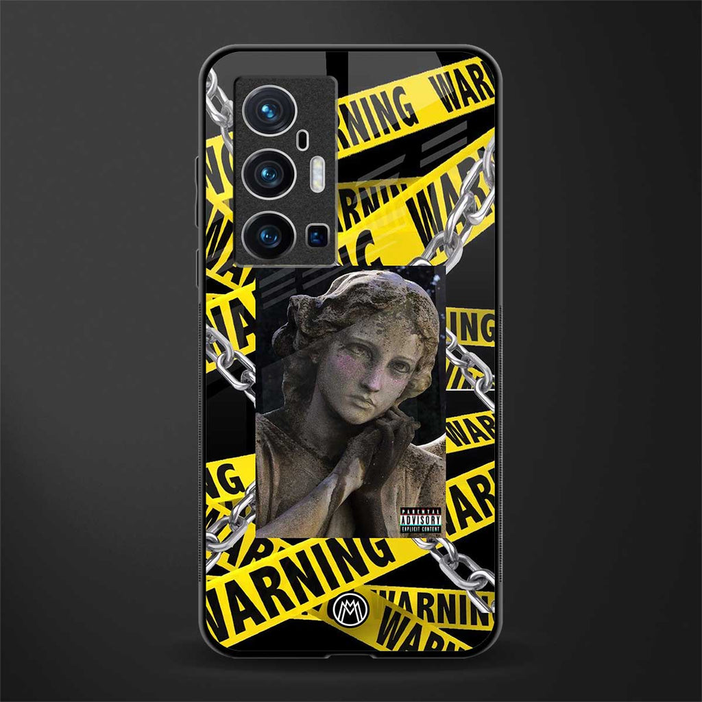 caution glass case for vivo x70 pro plus image