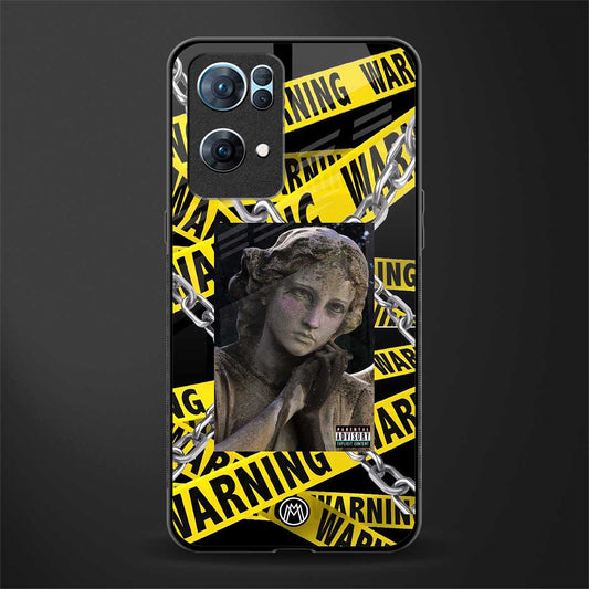 caution glass case for oppo reno7 pro 5g image