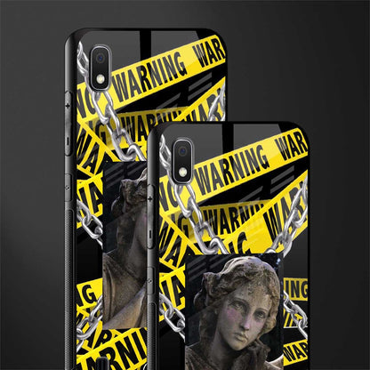 caution glass case for samsung galaxy a10 image-2