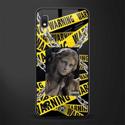 caution glass case for samsung galaxy a10 image