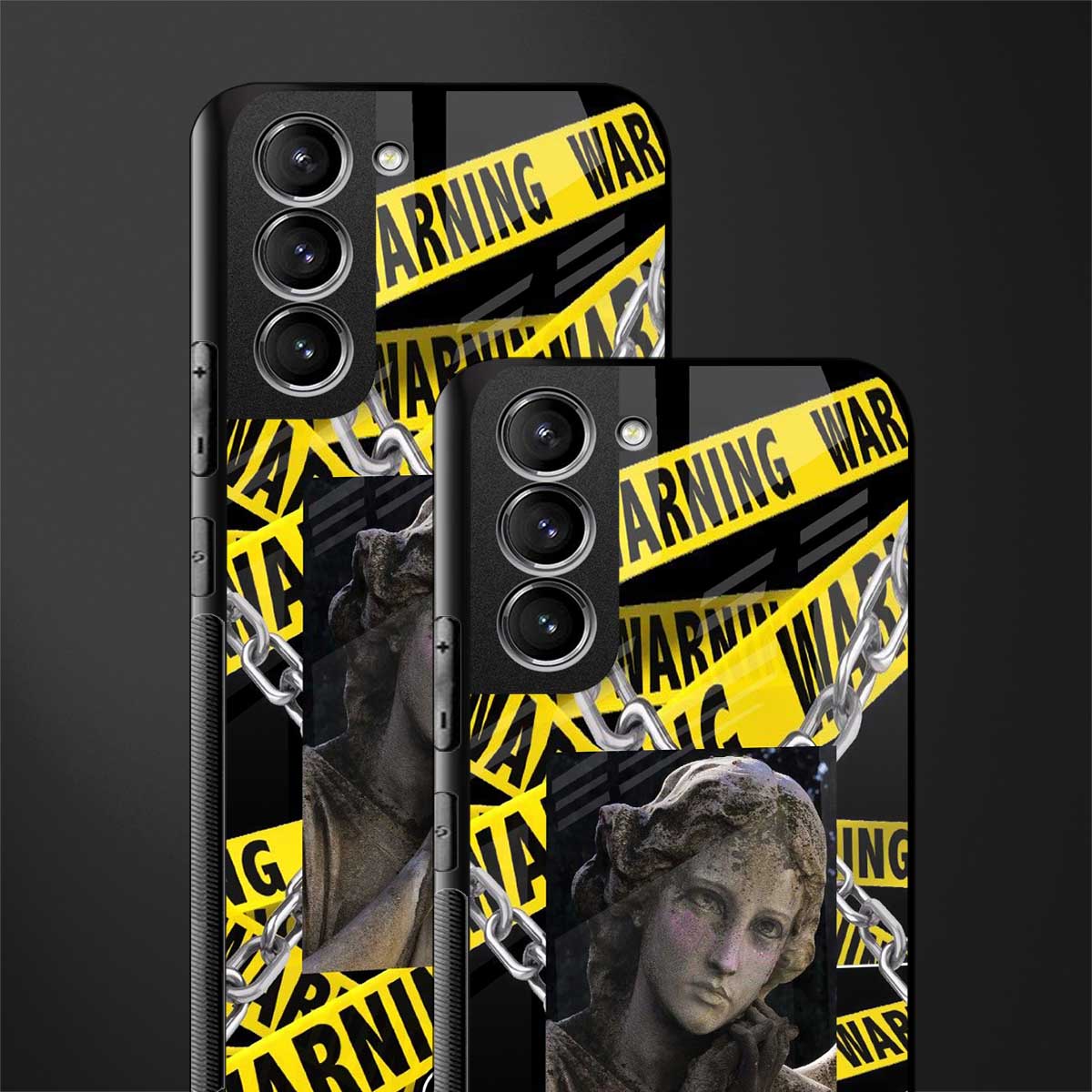 caution glass case for samsung galaxy s21 fe 5g image-2