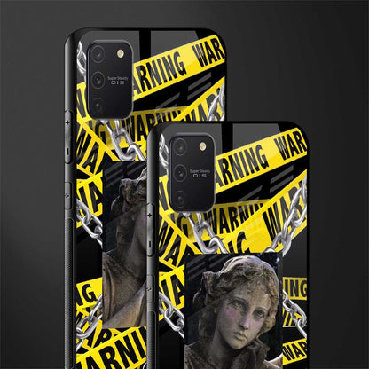 caution glass case for samsung galaxy s10 lite image-2