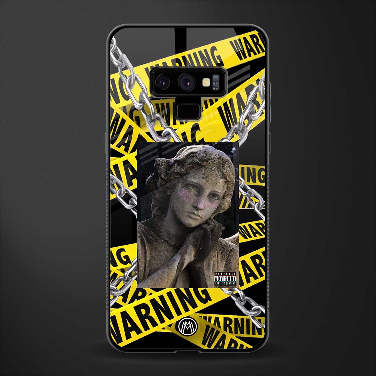 caution glass case for samsung galaxy note 9 image