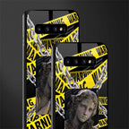 caution glass case for samsung galaxy s10 plus image-2