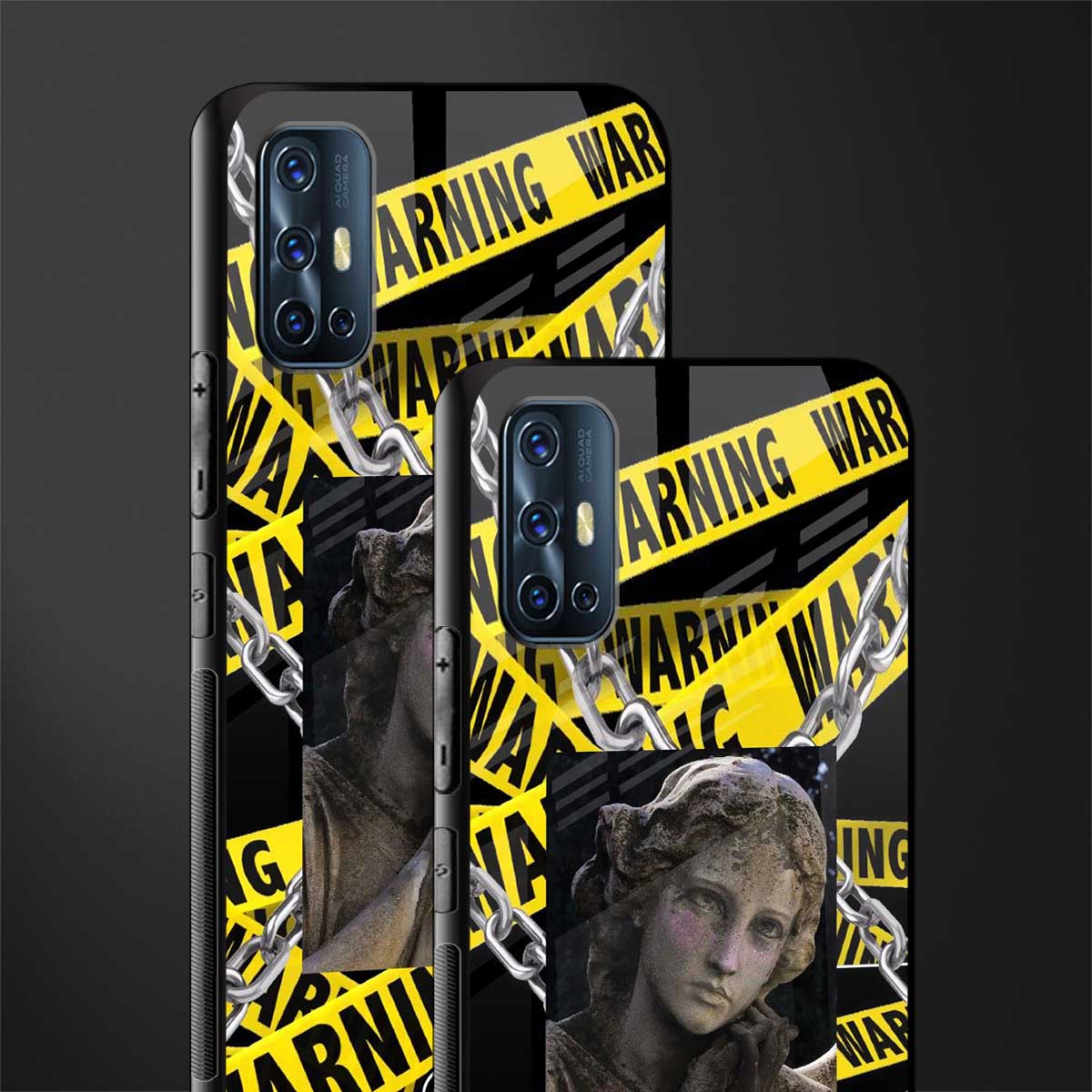 caution glass case for vivo v17 image-2