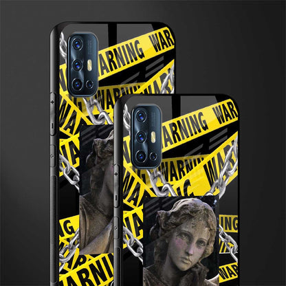 caution glass case for vivo v17 image-2