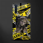 caution glass case for oppo f15 image