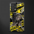 caution back phone cover | glass case for samsung galaxy a23
