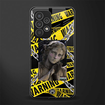caution back phone cover | glass case for samsung galaxy a53 5g