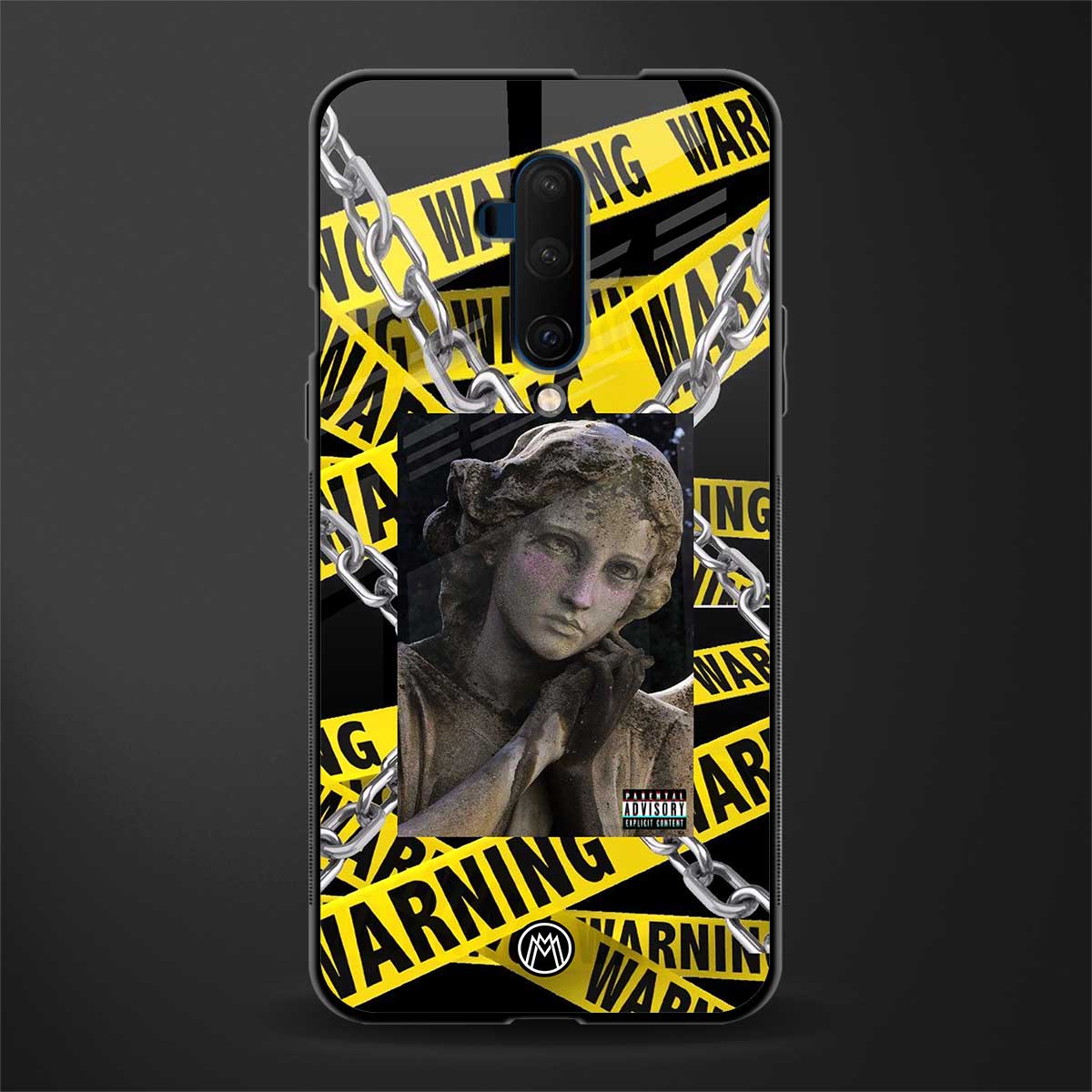 caution glass case for oneplus 7t pro image