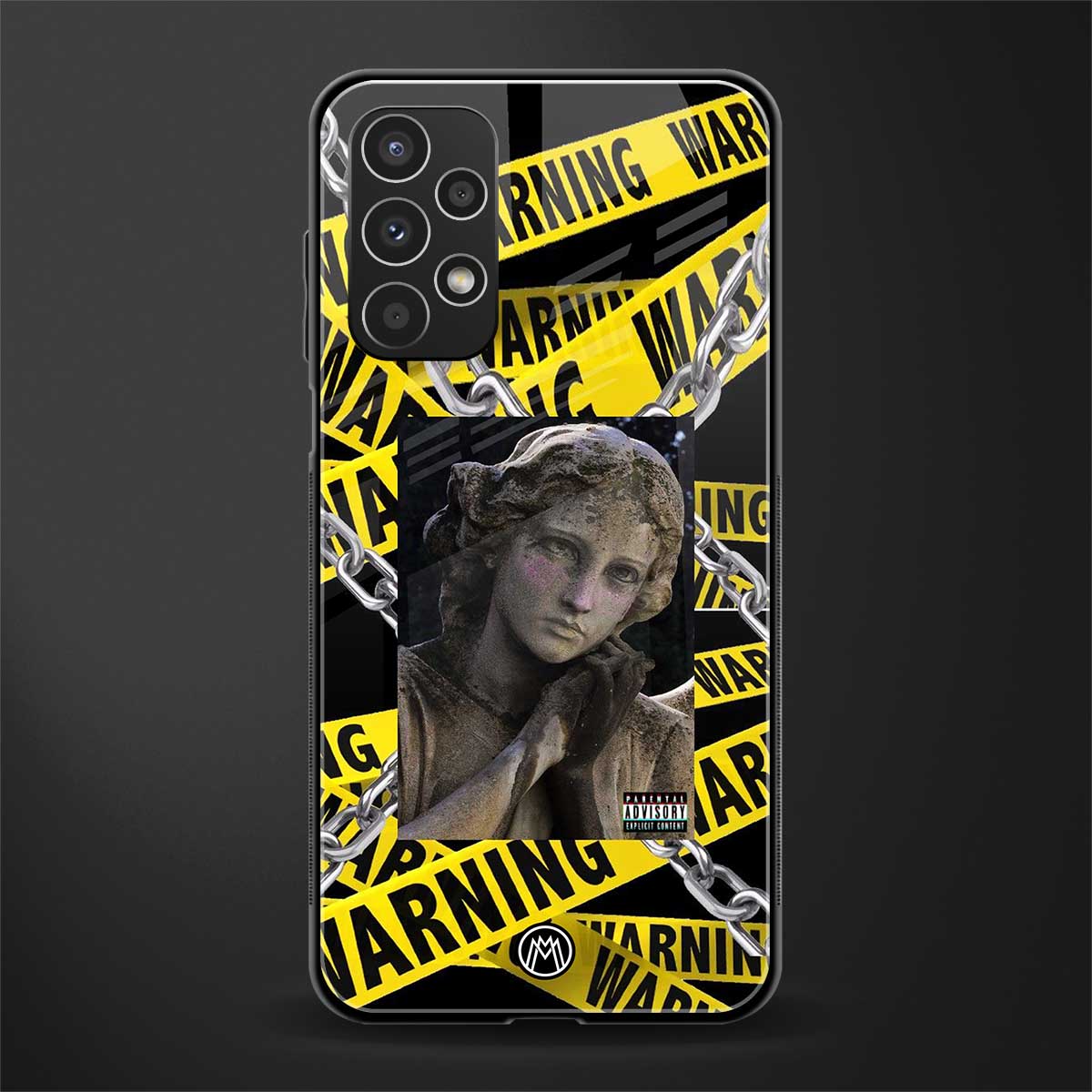 caution back phone cover | glass case for samsung galaxy a13 4g