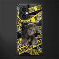 caution back phone cover | glass case for oppo f21 pro 5g