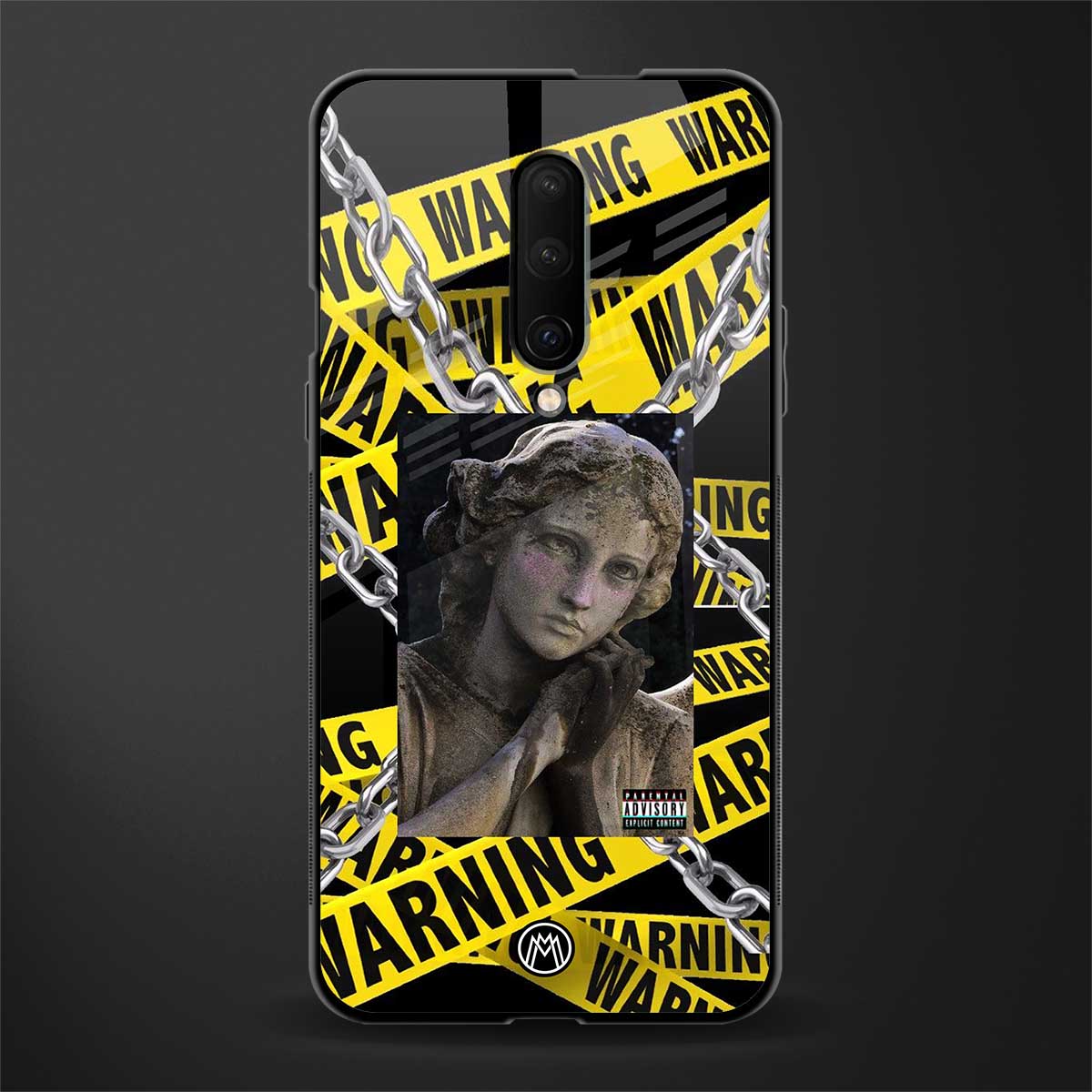 caution glass case for oneplus 7 pro image