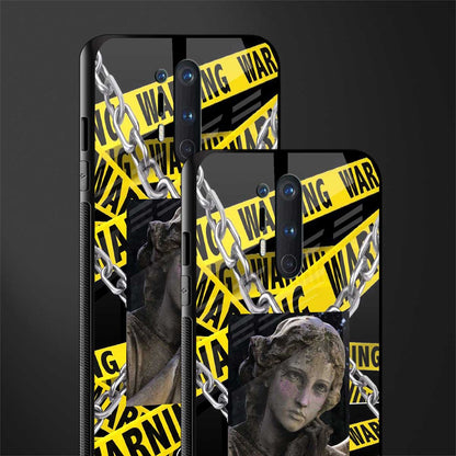 caution glass case for oneplus 8 pro image-2