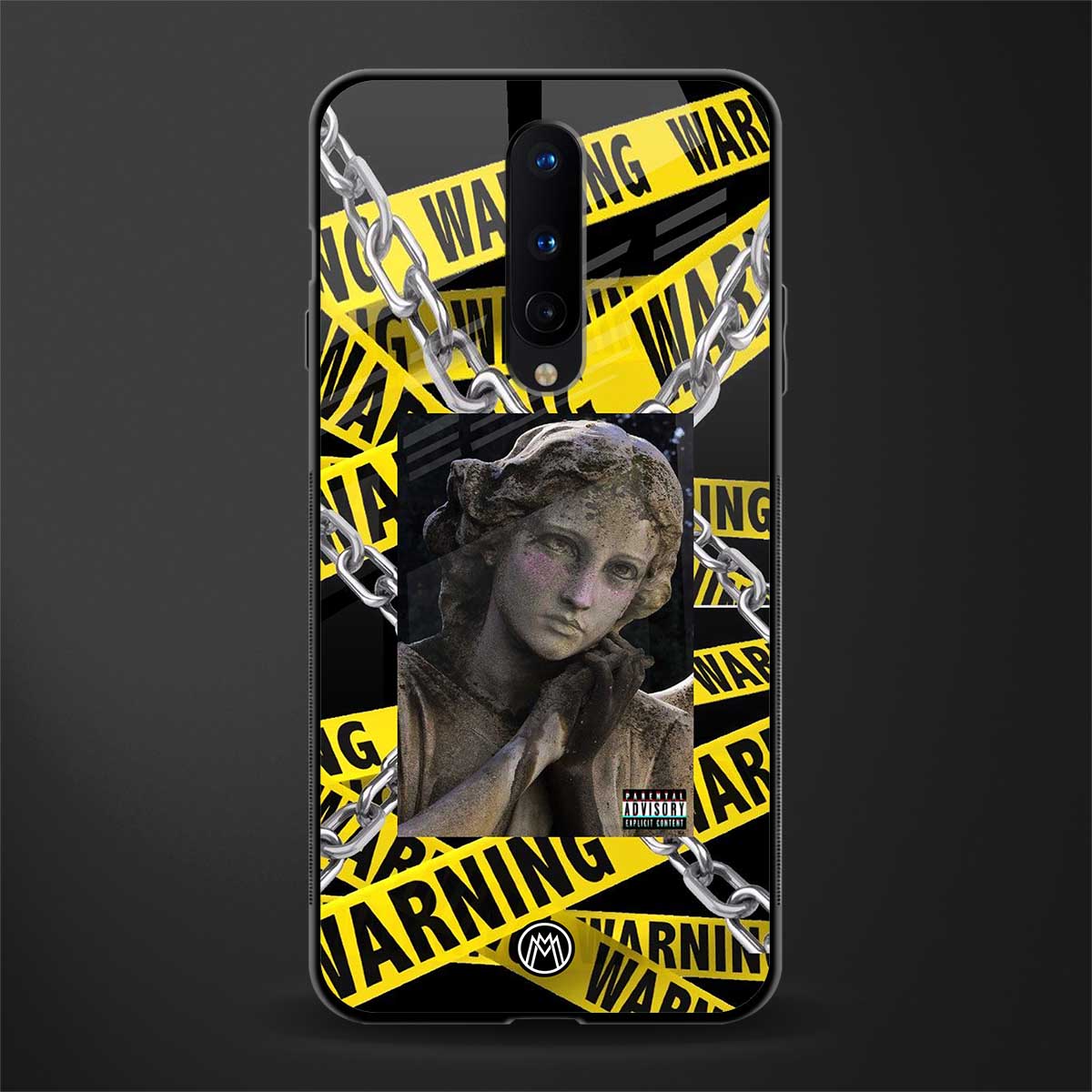 caution glass case for oneplus 8 image