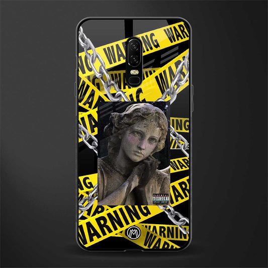 caution glass case for oneplus 6 image
