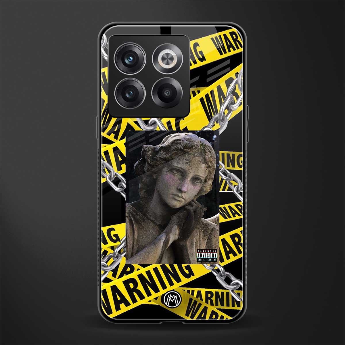 caution back phone cover | glass case for oneplus 10t