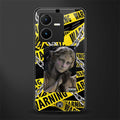 caution back phone cover | glass case for vivo y22