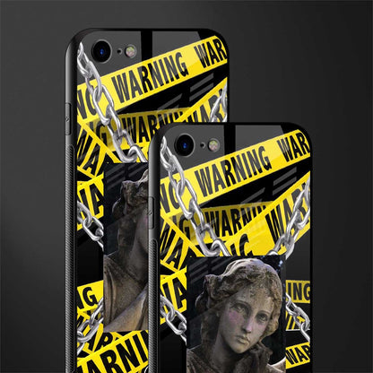 caution glass case for iphone 7 image-2