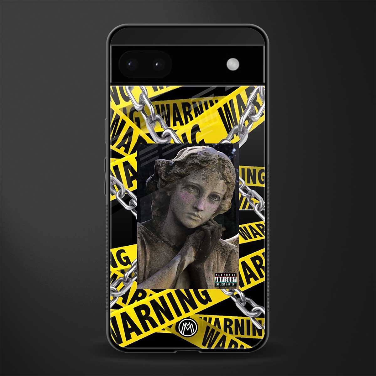 caution back phone cover | glass case for google pixel 6a