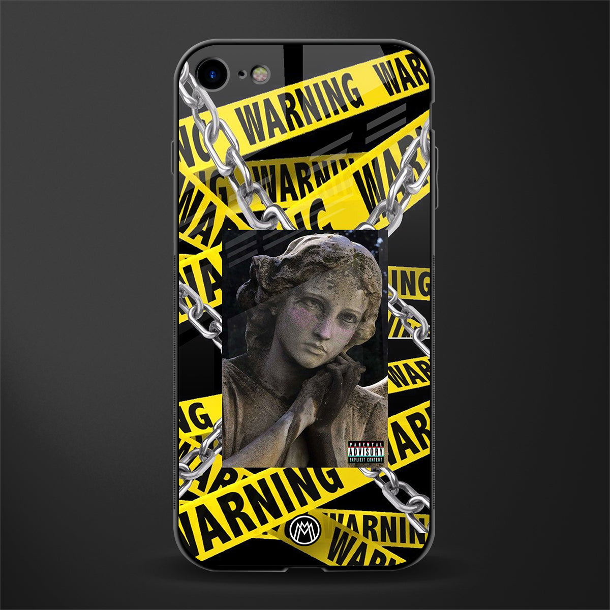 caution glass case for iphone se 2020 image