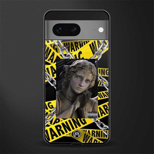 caution back phone cover | glass case for google pixel 7