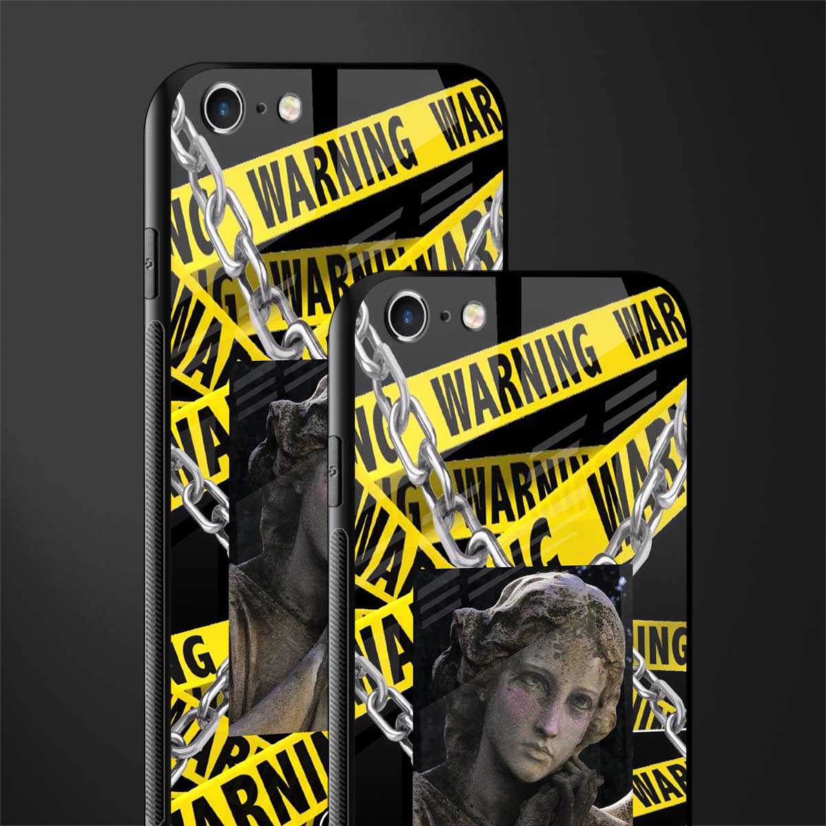 caution glass case for iphone 6s image-2