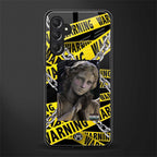 caution back phone cover | glass case for samsun galaxy a24 4g
