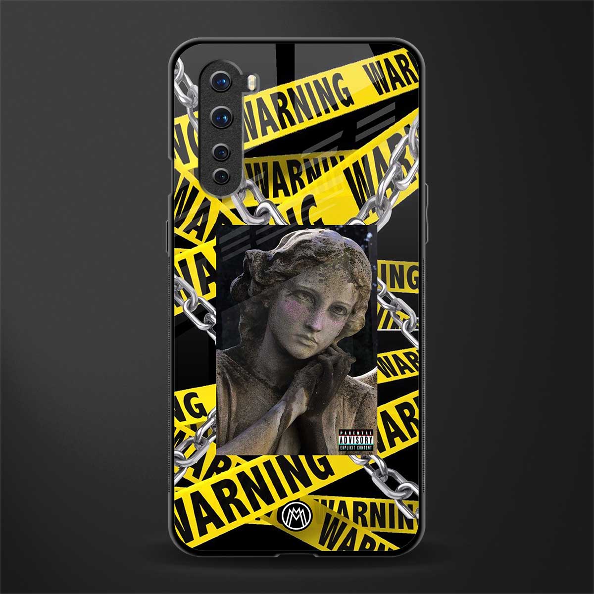 caution glass case for oneplus nord ac2001 image