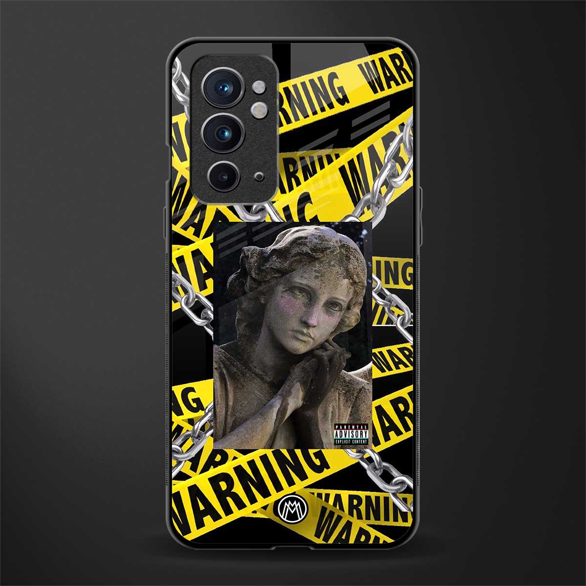 caution glass case for oneplus 9rt image