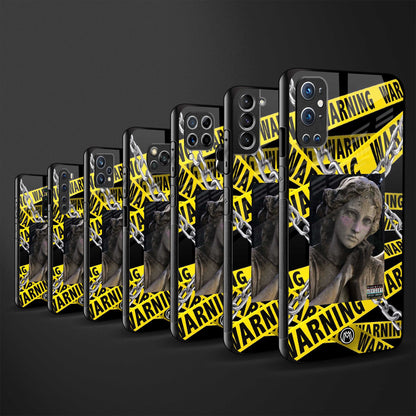 caution back phone cover | glass case for samsung galaxy a73 5g