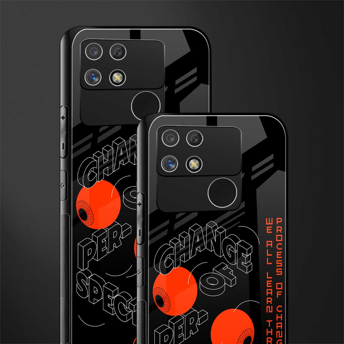 change of perspective back phone cover | glass case for realme narzo 50a
