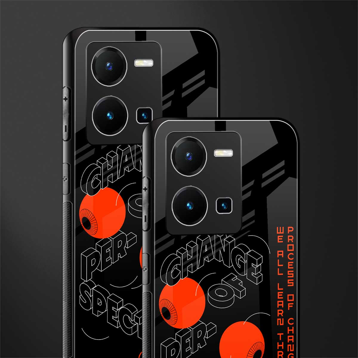 change of perspective back phone cover | glass case for vivo y35 4g