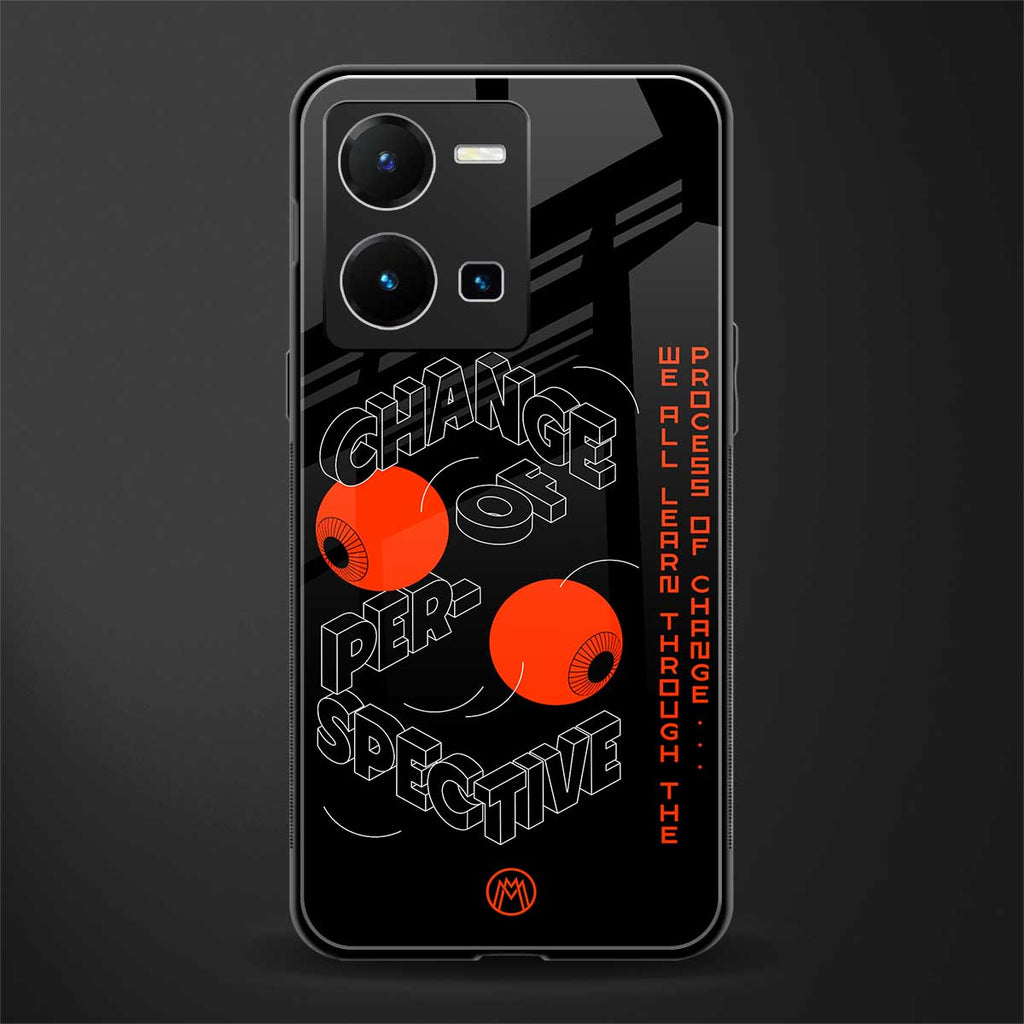 change of perspective back phone cover | glass case for vivo y35 4g