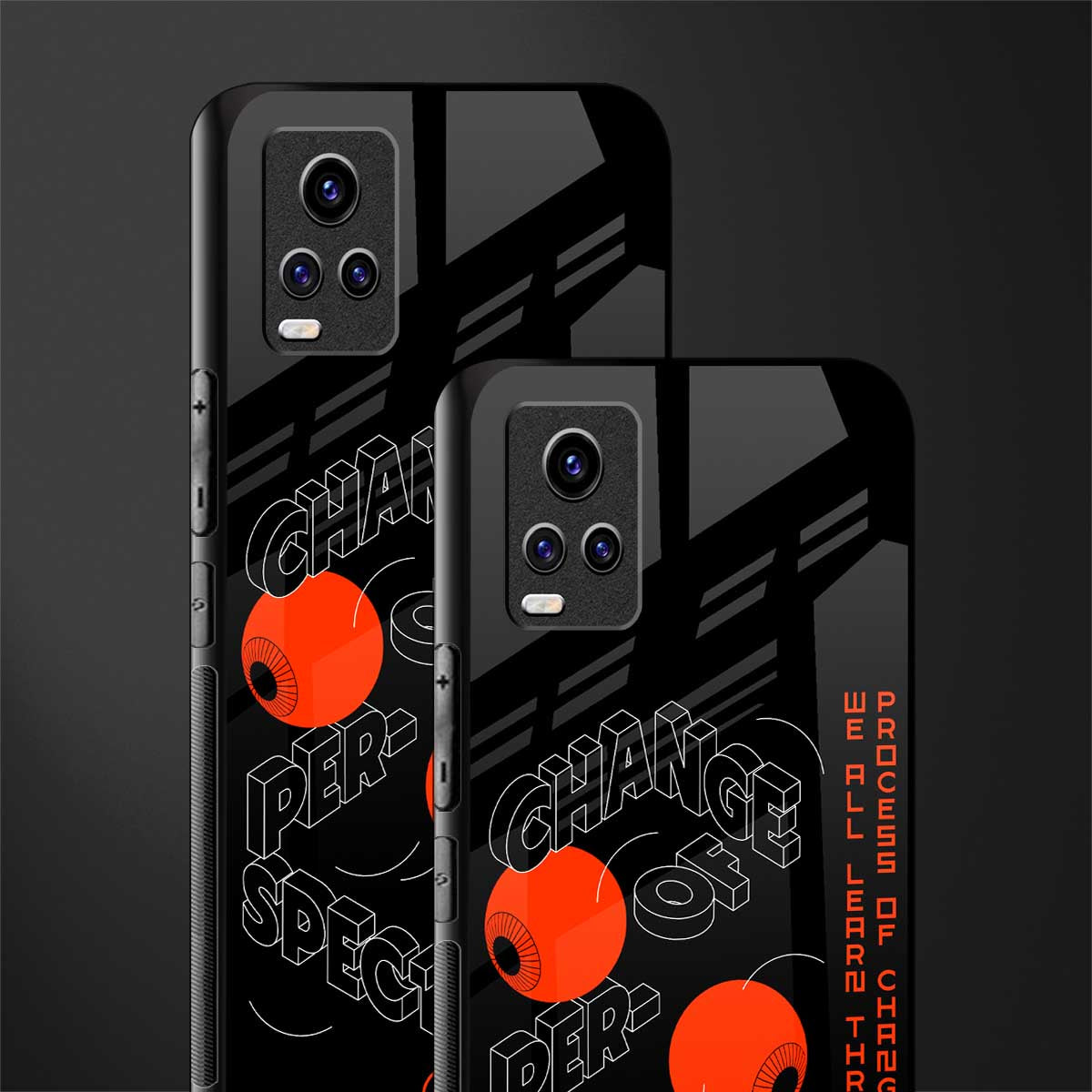 change of perspective back phone cover | glass case for vivo v21e 4g