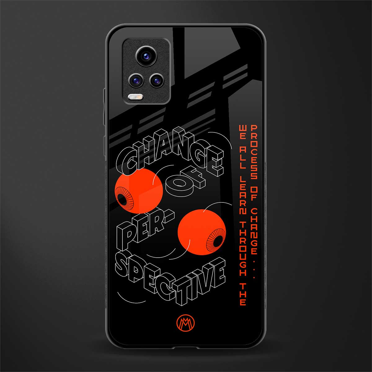 change of perspective back phone cover | glass case for vivo v21e 4g