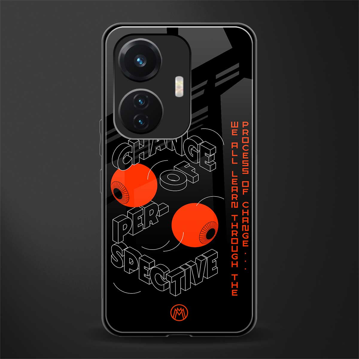 change of perspective back phone cover | glass case for vivo t1 44w 4g