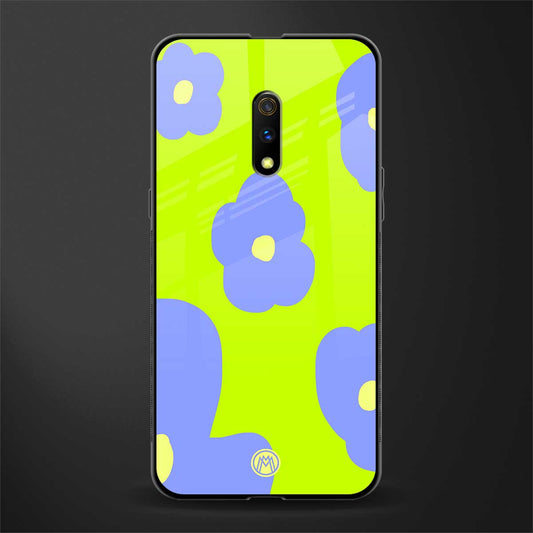 chartreuse arctic flowers glass case for oppo k3 image