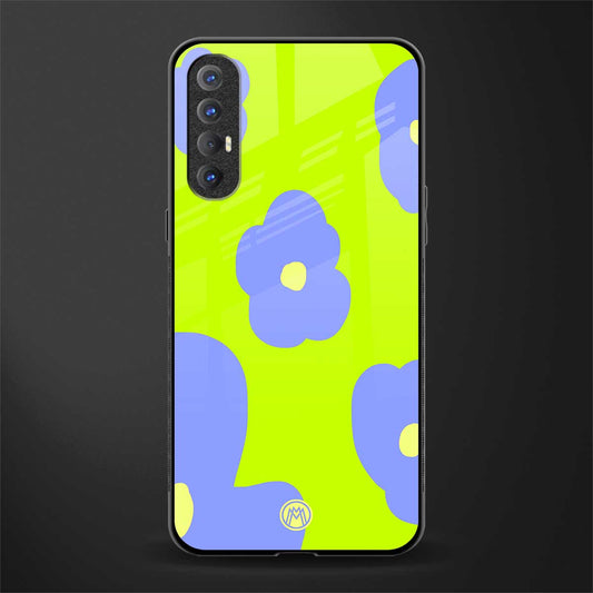 chartreuse arctic flowers glass case for oppo reno 3 pro image
