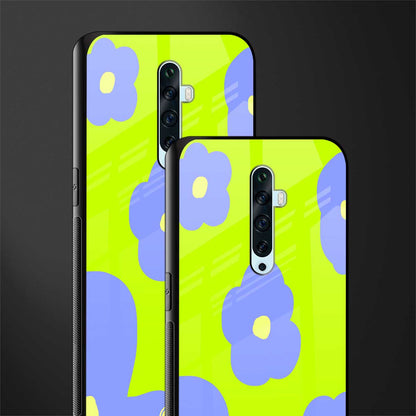 chartreuse arctic flowers glass case for oppo reno 2z image-2