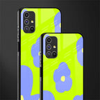 chartreuse arctic flowers glass case for samsung galaxy m31s image-2
