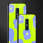 chartreuse arctic flowers glass case for vivo v17 pro image-2