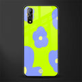 chartreuse arctic flowers glass case for vivo z1x image