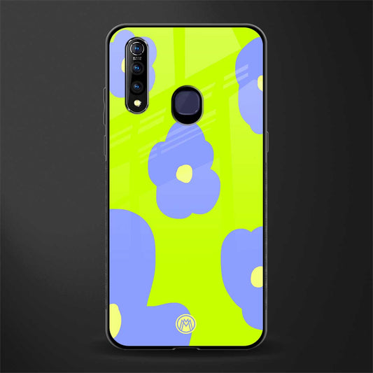 chartreuse arctic flowers glass case for vivo z1 pro image