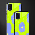 chartreuse arctic flowers glass case for samsung galaxy a31 image-2